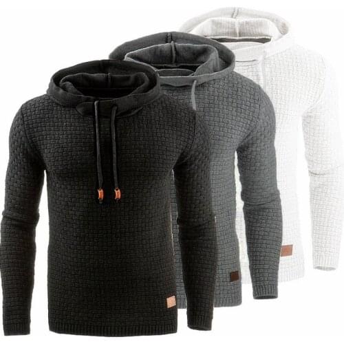 MOONBIFFY Mens Knitted Hoodies
