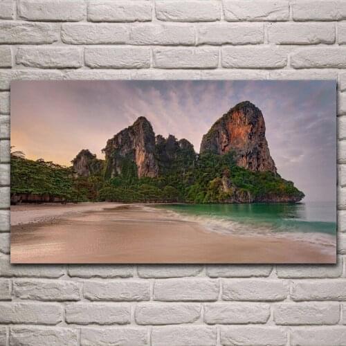 Andaman sea thailand seascape beach nature landscape living room decoration home wall art decor wood frame fabric poster KH840