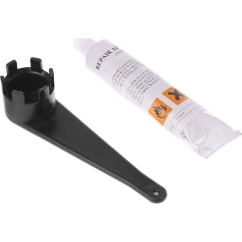 Inflatable Boat Swimming Pool Kayaking PVC Puncture Repair Patch Glue Kit Adhesive Canoe Valve Wrench