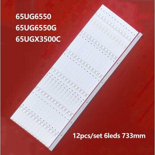 100% New 12pcs/Kit LED strips for HAIER 65 TV 65UG6550 65UG6550G 65UGX3500c
