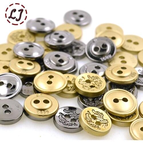 New arrived High quality 10pcs/lot small metal sewing button zinc alloy gold black color used for shirt garment accessories