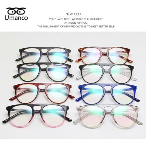 Umanco 2021 New Blue Light Clear Glasses For Women Men PC Frame Boy Computer Glasses Read Photography Accessories Gifts