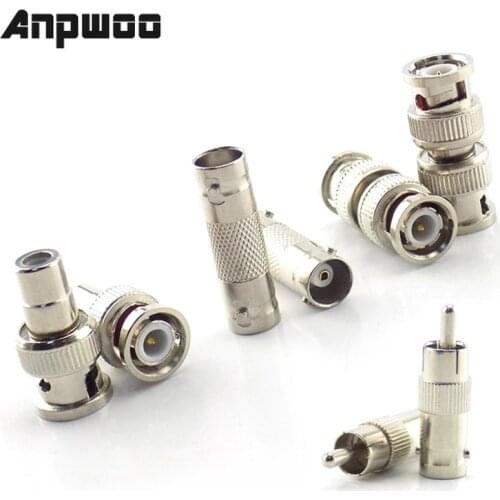 2/5/10Pcs BNC Connector Female to Female BNC Male to Male RCA Female BNC female to RCA Male Adapter for System Video CCTV Camera