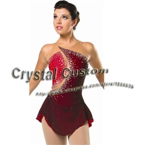 Hot Sales Figure Ice Skating Dresses For Girls With Spandex New Brand Figure Skating Competition Dress DR2548