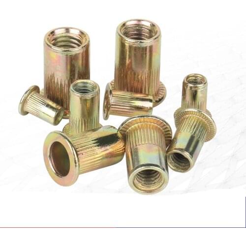 Carbon Steel Flat Head M3 M4 M5 M6 M8 M10 M12 Blind Insert Rivet Nut Rivnut Nutsert