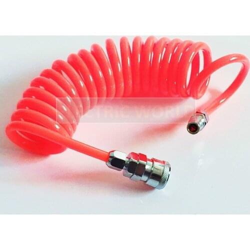 PU TUBE PU spring air pipe Air Compressor Hose PU tube 8*5mm Pipe with/without Connector Pneumatic Hose Pipe spiral air pipe