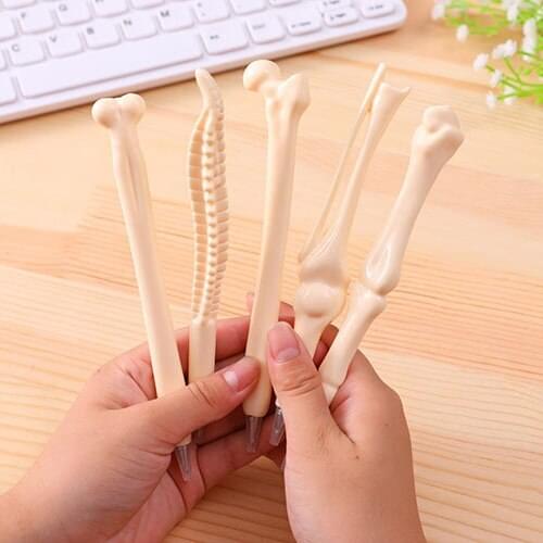 50pcs Kawaii Ballpoint Pen Novelty Bones Ball Pen for School Supplies Stationery Pens Bulk Cute Things Prizes Office Accessories