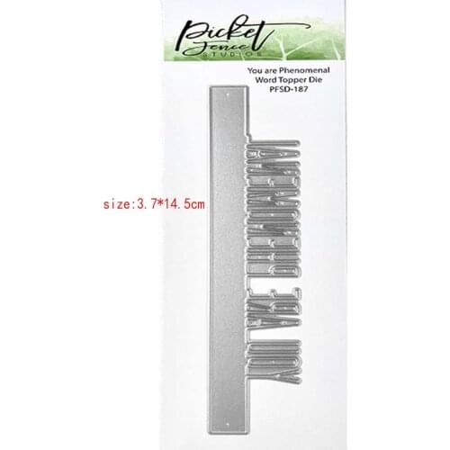 Sirius YOU ARE PHENOMENAL word Metal Cutting Dies and Stencil Template for DIY Scrapbooking Photo Album Embossing Decorative
