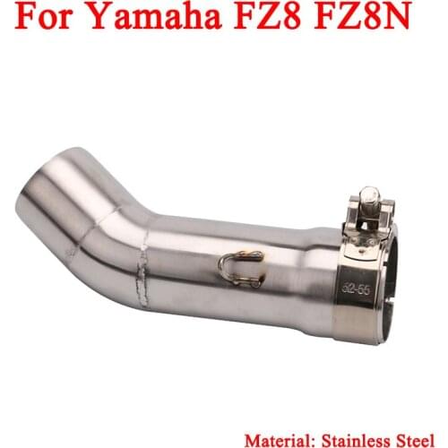 51mm Motorcycle Exhaust Pipe Middle Pipe Connector Link Pipe for Yamaha FZ8 FZ8N