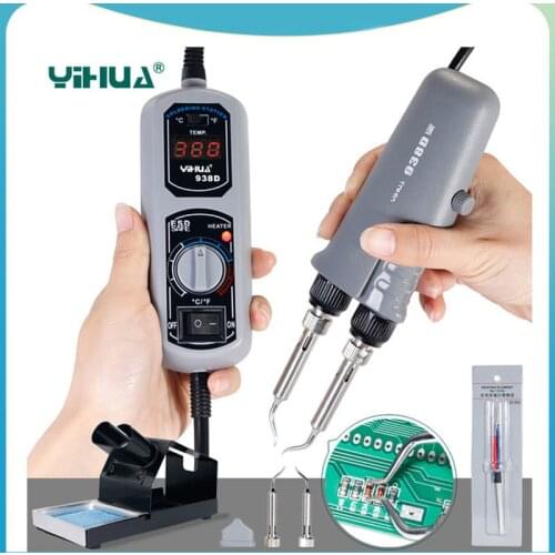 YIHUA 938 Portable Tweezers Mini Soldering Iron Station 110V/220V Hot Tweezers Mini Station Welding Tool For BGA SMD Repairing