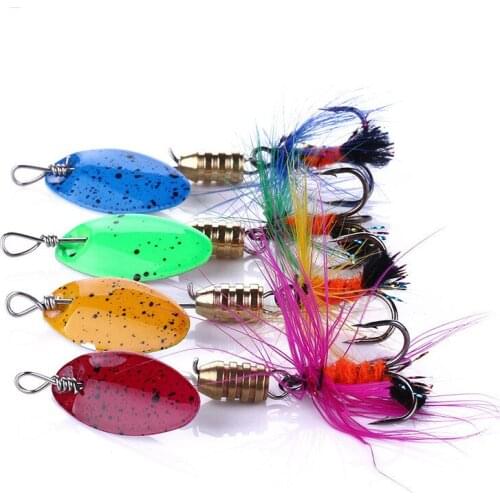1pcs 5cm 2.2g Sequin Spoon Metal Wobble Fishing Lures Spinner Baits Crank Bait Bass Wobbler Striped Catfish Fishing Accessories