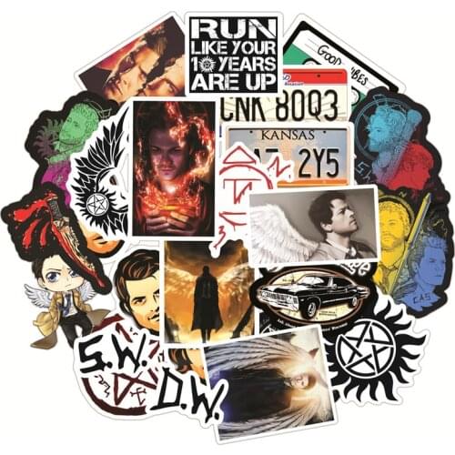 10/30/50pcs/Set Supernatural TV Show Graffiti Stickers For Draw-bar frame Childrens Toys DIY Cars Knapsack Skate Computers Etc