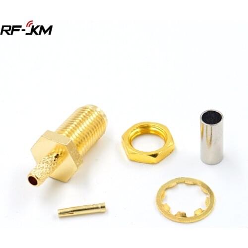 10PCS SMA Female Jack Or RP-SMA female (Male Pin) Plug Center Nut Bulkhead Crimp RG174 RG316 RG316D RG179 LMR100 RF Connector