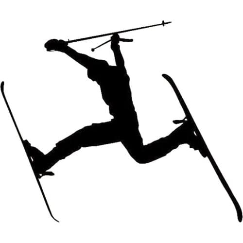 12.6CM15CM Fashion Skiing Extreme Sport Car Sticker Vinyl S9-0466