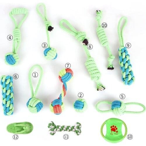 13 Styles High Quality Dogs Cotton Rope Toys Green Molar Toy For Small Medium Large Dog Hot Sales Interactive Pets Supplies
