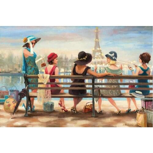 5D DIY French woman diamond painting full square/round diamond kit painting rhinestones embroidery art home decor gift handmade