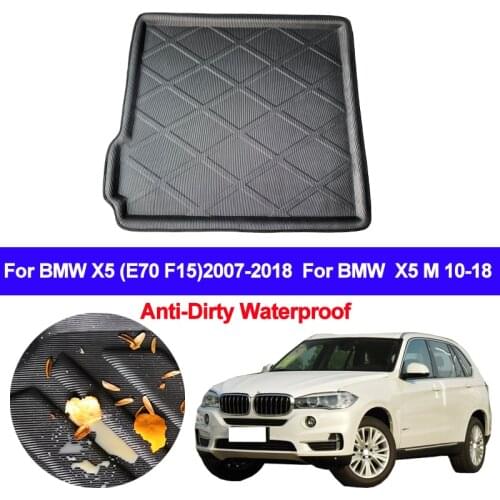 Car Rear Trunk Mat Cargo Tray Boot Liner Carpet Protector Floor For BMW X5 (E70 F15) 2007 - 2017 2018 For BMW X5 M 2010 - 201818