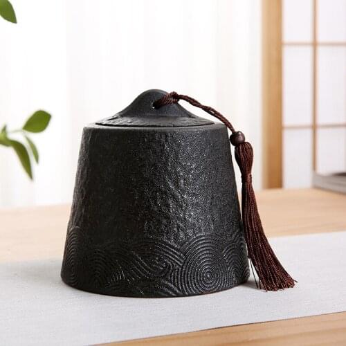 Large Exquisite Ceramic Tea Caddy Portable Sealed Jar Travel Tea Boxes Storage Tank Tea Jar Container Boite A The Home Decor BC