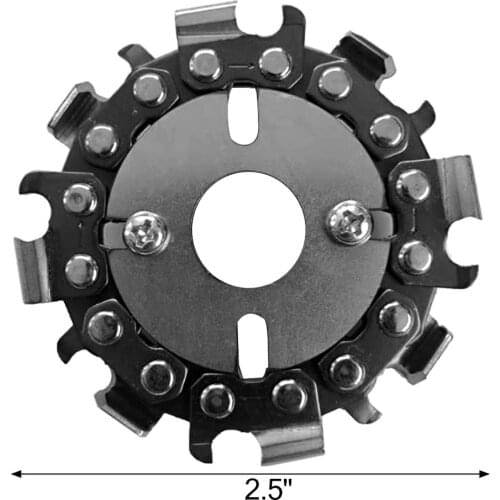 2.5 Inch 8 Tooth Grinding Chain Plate Woodworking Chain Plate Wood Carving Disc For Grinder Power Tool Accessories Grinder Disc