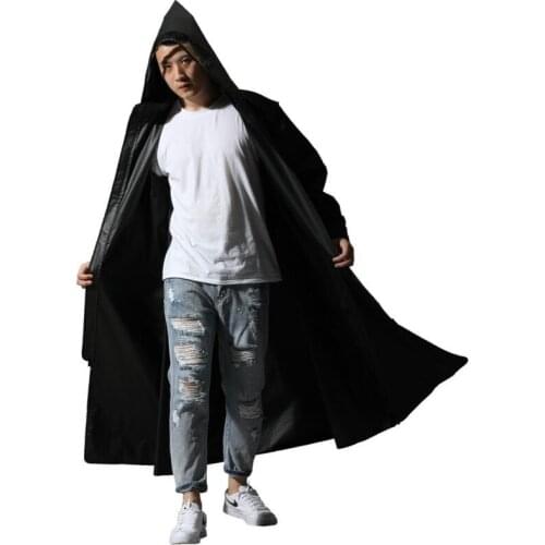 Hot Sale Raincoat Women/Men Zipper Hooded Poncho Motorcycle Rainwear Long Style Hiking Poncho Environmental Rain Jacket JU33009