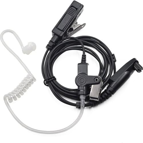 Surveillance Earpiece PTT Mic Headset for Motorola Radio GP328plus GP338plus GP344 GP388 GP688 EX500 EX600 Walkie Talkie