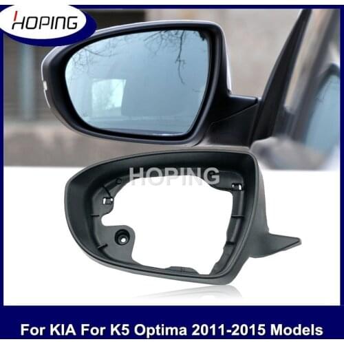Hoping Exterior Rearview Side Mirror Frame For K5 Optima 2011 2012 2013 2014 2015 Outer Mirror Cover Shell Cap