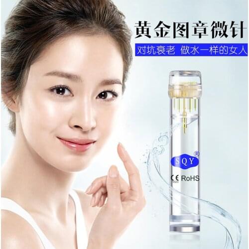 Microneedle Automatic Gold Derma Stamp Anti-Aging for Hyaluronic Acid Skin Care Micro-roller Beauty Tools