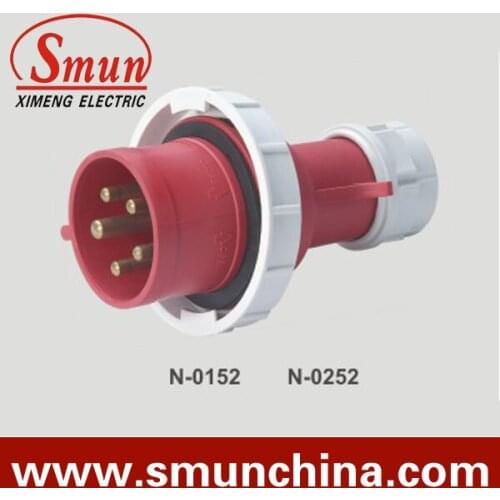 N-0152 16A 220-415V 3P+N+E 5pin Industrial Plug with CE ROHS 1 Year Warranty IP67 Degree PA66