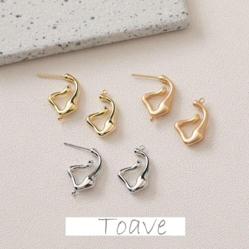 Electroplating real gold color preserving niche earrings pendant diy earrings hand-made material accessories