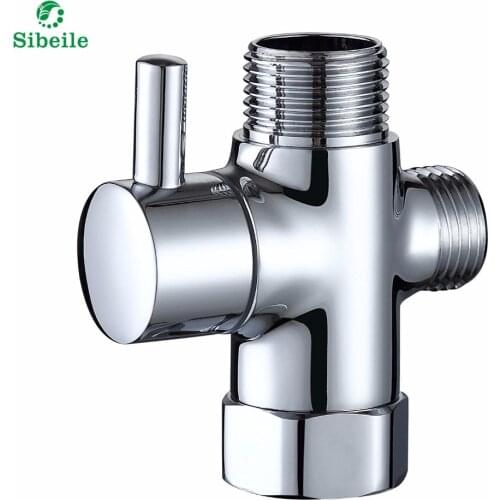 SBLE Free Ship US Standard of 3 Way Shower Faucet Diverter With Shut-off Valve Switch T- Adapter Valve For Toilet Bidet Sprayer