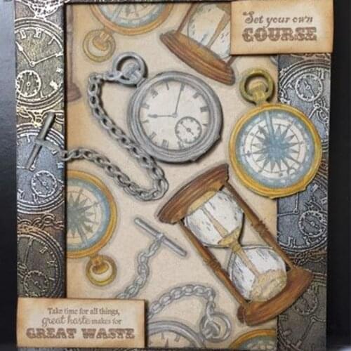 Traveller Timepiece Metal Cutting Dies Stencils for DIY Scrapbooking Photo Album Decorative Embossing Craft Supplier Die Cut