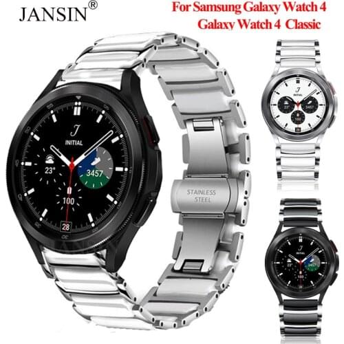 Ceramic Watch Band For Samsung Galaxy Watch 4 40mm 44mm/Galaxy watch 4 Classic 42mm 46mm Correa Ceramic Stainless Steel Strap
