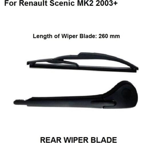 Rear Windshield Wiper Arm + Blade 260mm Set For Renault Scenic MK2 2003- New
