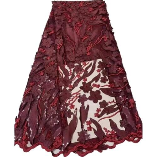 SJ Lace 2021 High Quality African Soft Lace Fabric Embroidery French Mesh Milk Silk Lace Fabric With Stones For Dress cd4-86