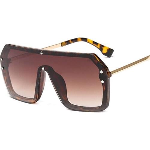 Oversized Sunglasses Women Men Vintage Brand Designer Sun Glasses For Female Male One-piece Mirror Fashion Oculos De Sol