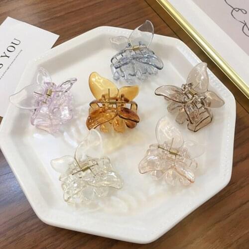 New Summer Big Butterfly Hair Claws Hairpin Korean Transparent Grabs Acrylic Hair Clip for Women 2020 Sweet Accessories