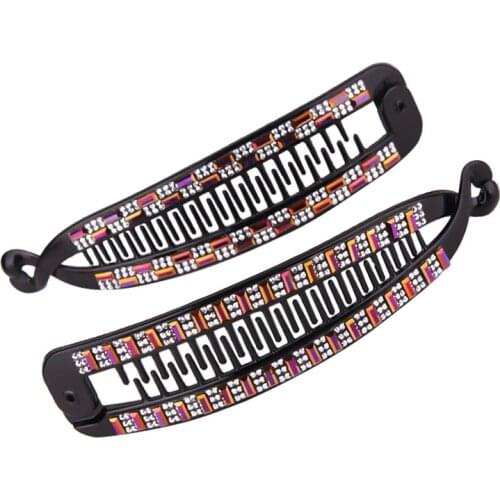 Fish Shape Barrette Hair Clips for Women Accessories Rhinestone Banana Clip Black Hairpins Hairclip Claw Fashion Headwear Gifts