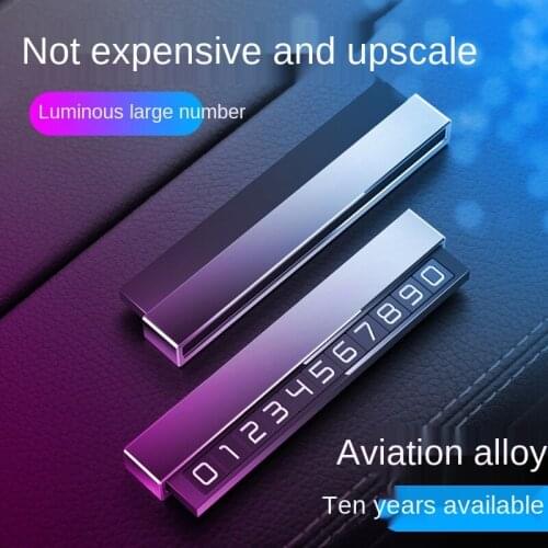 1PCS Car Styling Stickers Temporary Parking Card Phone Number Plate Telephone Park Stop In Automobile Accessories