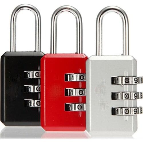Nice 3 Digit Dial Combination Code Number Lock Padlock For Luggage Zipper Bag Backpack Handbag Suitcase Drawer Random colors 1PC