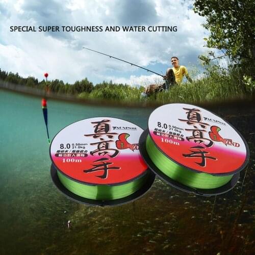 100 M Fishing Line 100% Nylon Fluorocarbon Fishing Line Large Horsepower Fishing Line Outdoor Fishing Accessories