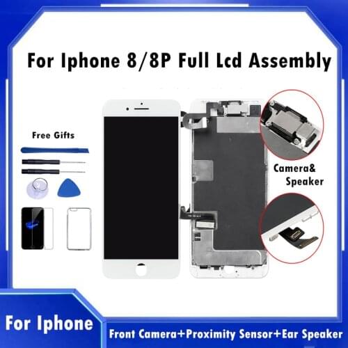 100% Tested No Dead Pixel LCD Complete Screen For iPhone 8 Plus Display Full LCD Assembly Digitizer Replacement with 3D Touch