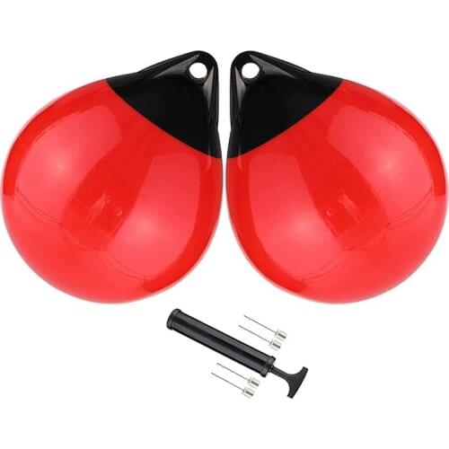 2 PCS Mooring Buoy Boat Fenders Ball Round Anchor Buoy Dock Bumper Ball Inflatable for Boat, Small Sailboat, Ski Boat