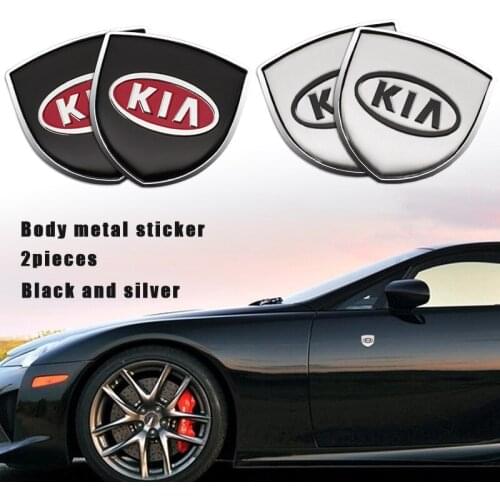 3D Metal Car Sideways Emblems Badge Stickers For KIA Sportage R Stinger Sorento Certo Forte K2 K3 K5 Optima Picanto Accessories