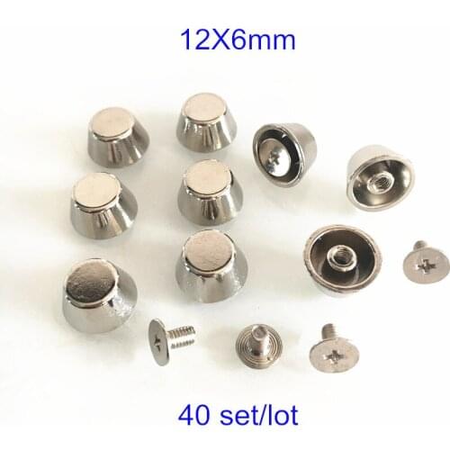 40 set Bucket Shape Metal Rivet Spike Studs With Screw Back 12x6mm Silver Color,Leather Crafts,Bag,Belt DIY Rivet -Free Shipping