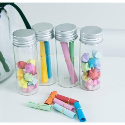 Wholesale Glass Bottles Screw Top Empty Jars Vial 15ml 25ml 40ml 50ml 60ml Candy Vanilla Pill Food Bottle Metal Cap 50pcs