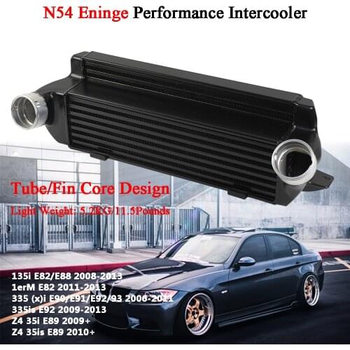 Performance N54 Intercooler Fits for BMW 335i 335is Z4 135i N54 E92 E82 E88 E89 E90 E91 E93 Aluminum Intercooler Light Weight