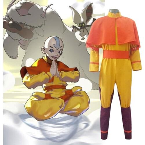 Anime Game Avatar the last Airbender Avatar Aang Cosplay Costumes