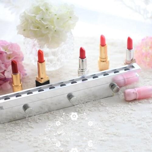 Free shipping 12.1mm Aluminium lipstick mould 12 cavities for DIY lip mold filling, 12 holes aluminum lipstick filling mould