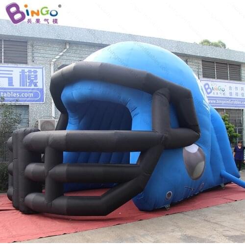 Free Delivery tent type Inflatable giant helmet tunnel 6.7X4.5 Meters customized blow-up football helmet tunnel for toy tent