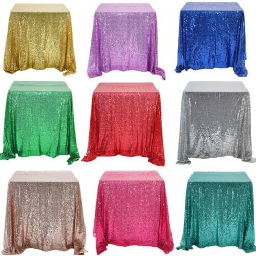 Shiny Glitter Sequin Rectangle Weddings Table Cloth Cover Tablecloth For Cake Dessert Event Hotel Banquet Christmas Decoration